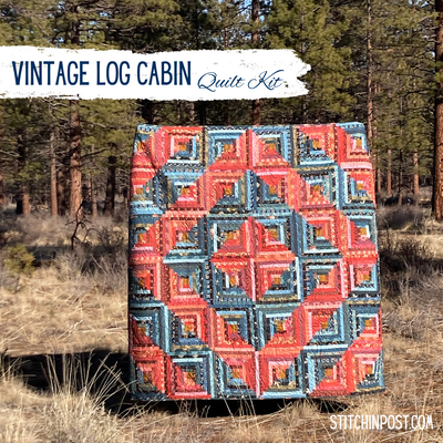 Vintage Log Cabin Quilt Kit