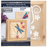Wood Stitching Kit with Shadow Box - Dragonfly