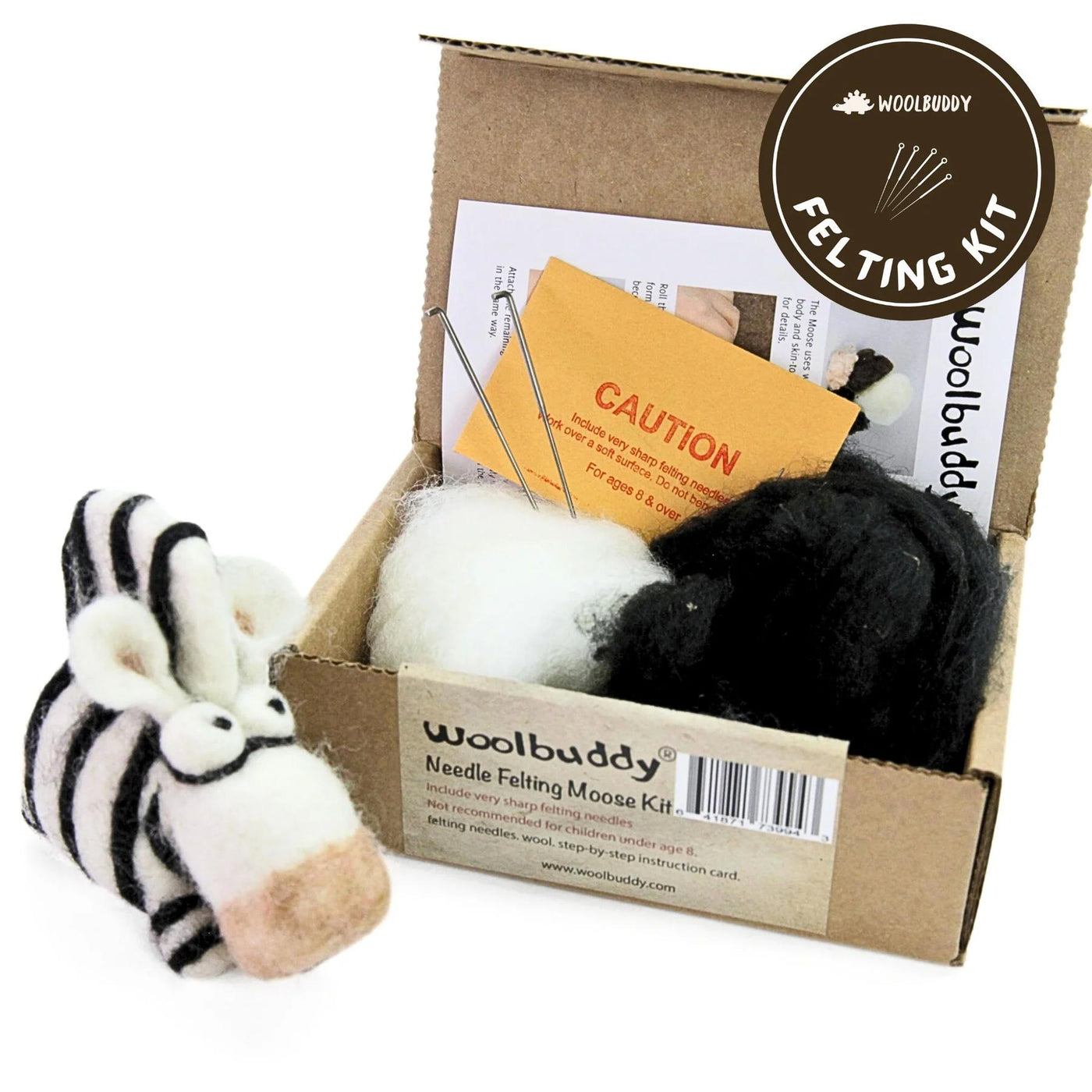 Woolbuddy Needle Felting Kit - Zebra