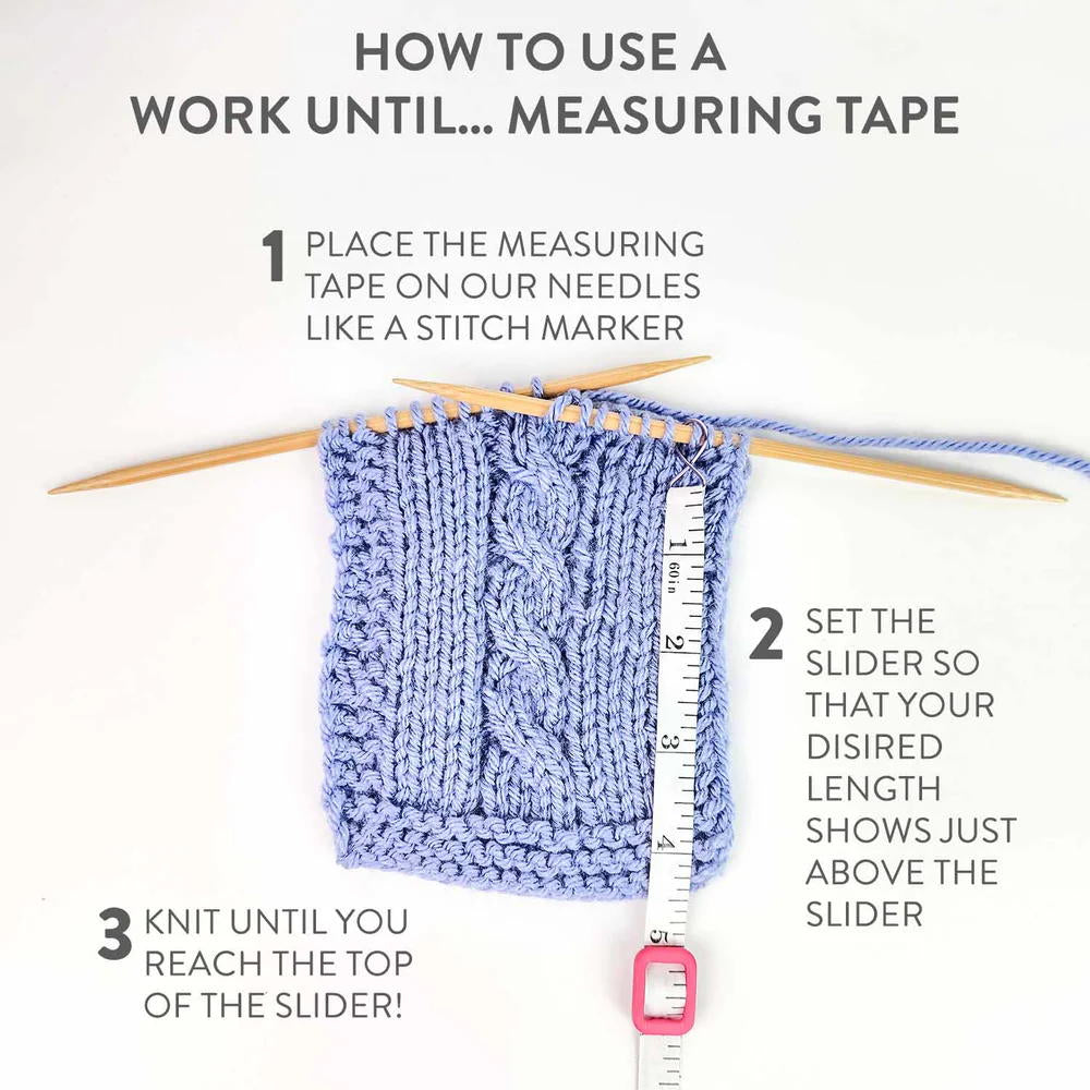 Work Until...Measuring Tape Blue