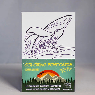 Coloring Postcards -Dusk - Pack of 12