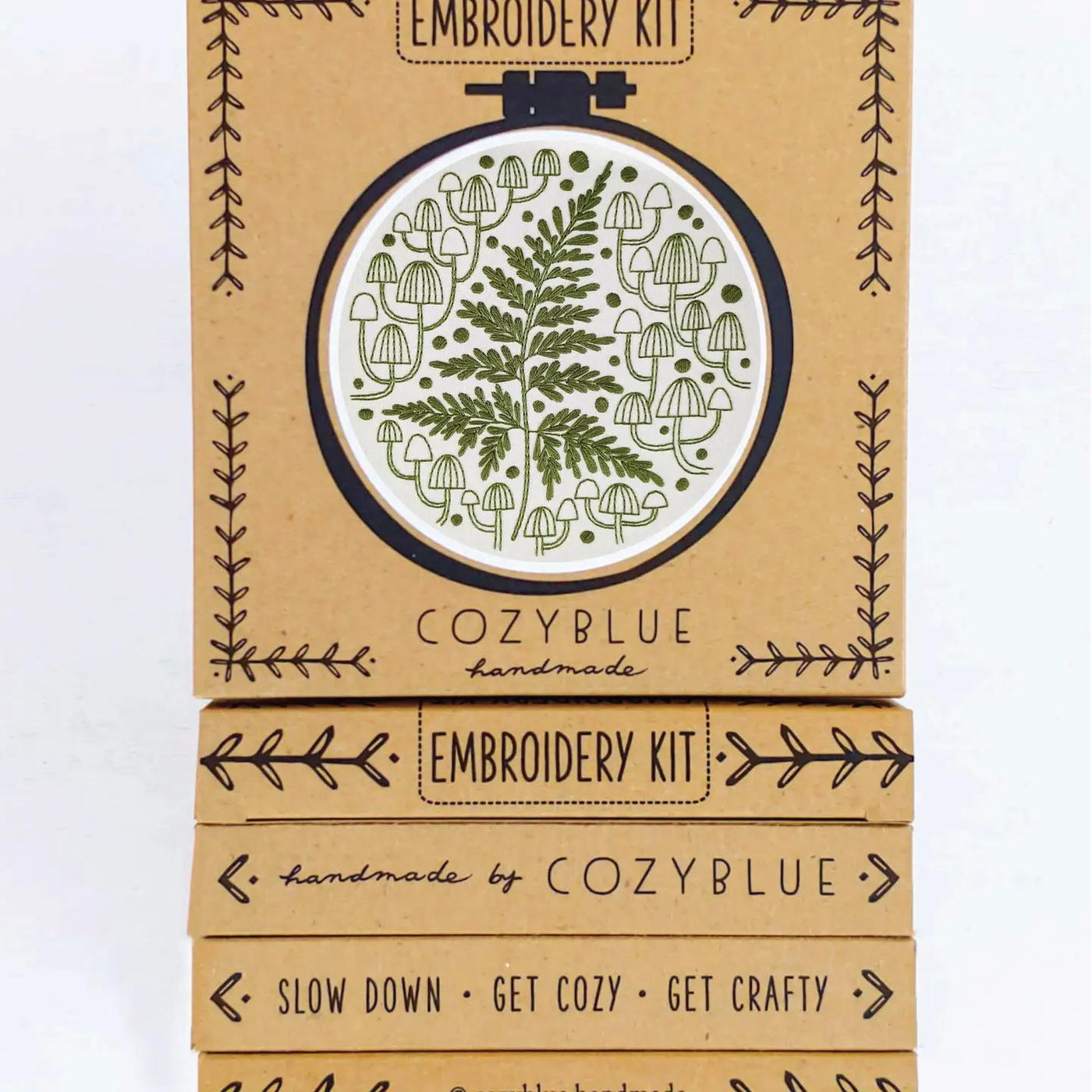 DIY Fern & Friends Embroidery Kit - CozyBlue Handmade