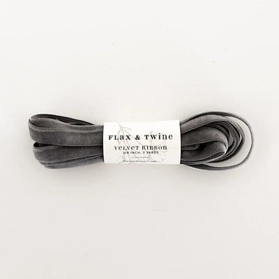 Flax & Twine 3/8" Velvet Ribbon 3 Yards