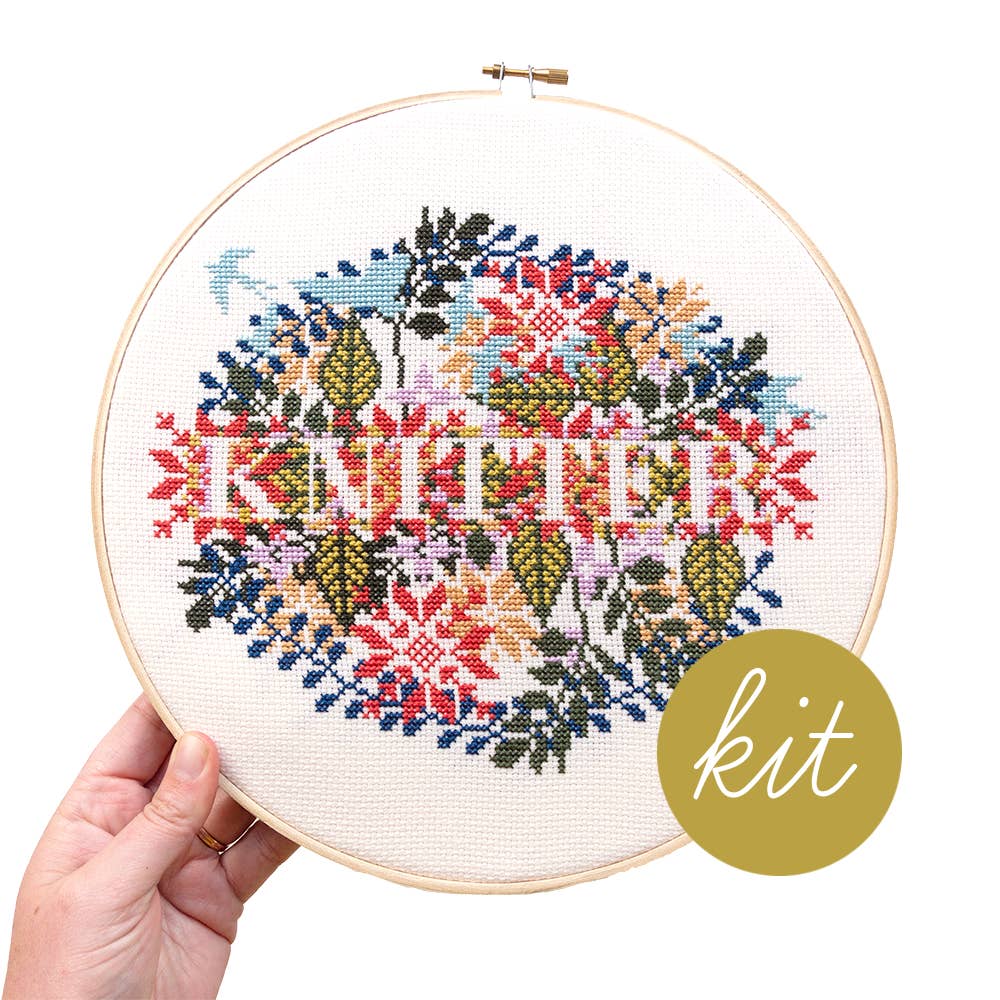 Knitter Cross Stitch Kit from Junebug and Darlin