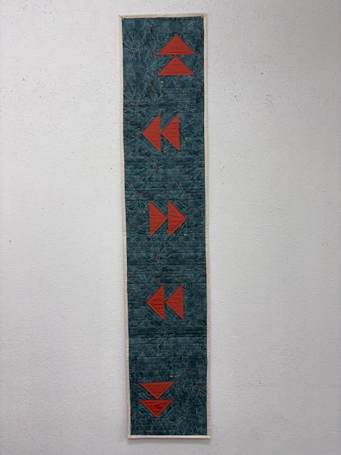 Birdsong in Salmon and Sky Table Runner