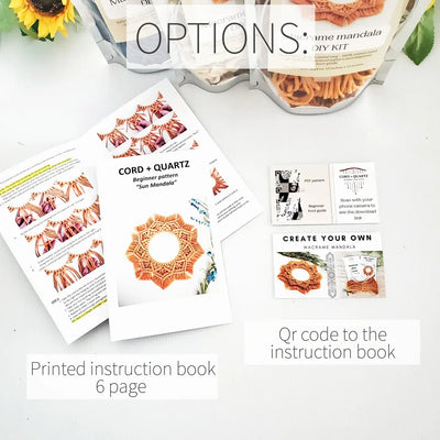 Macrame Mandala DIY Kit - Cord & Quartz
