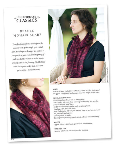 Beaded Mohair Scarf Churchmouse Classics