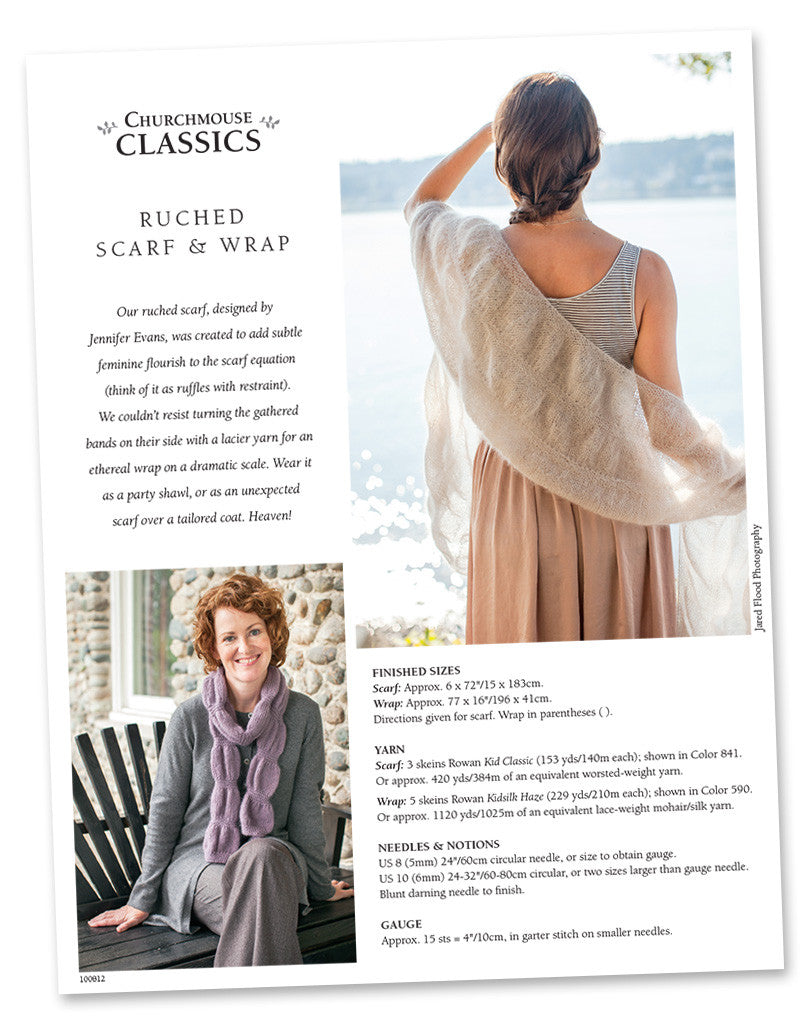 Ruched Scarf & Wrap Churchmouse Classics