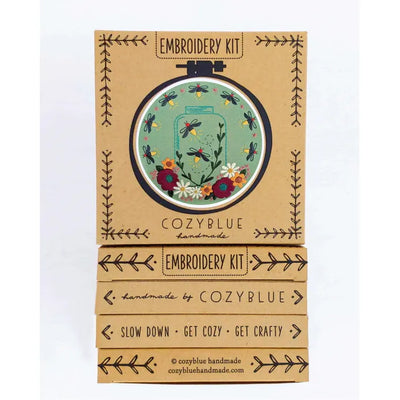DIY Fireflies Embroidery Kit - CozyBlue Handmade