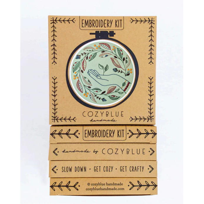 DIY Nuture Nature Embroidery Kit - CozyBlue Handmade