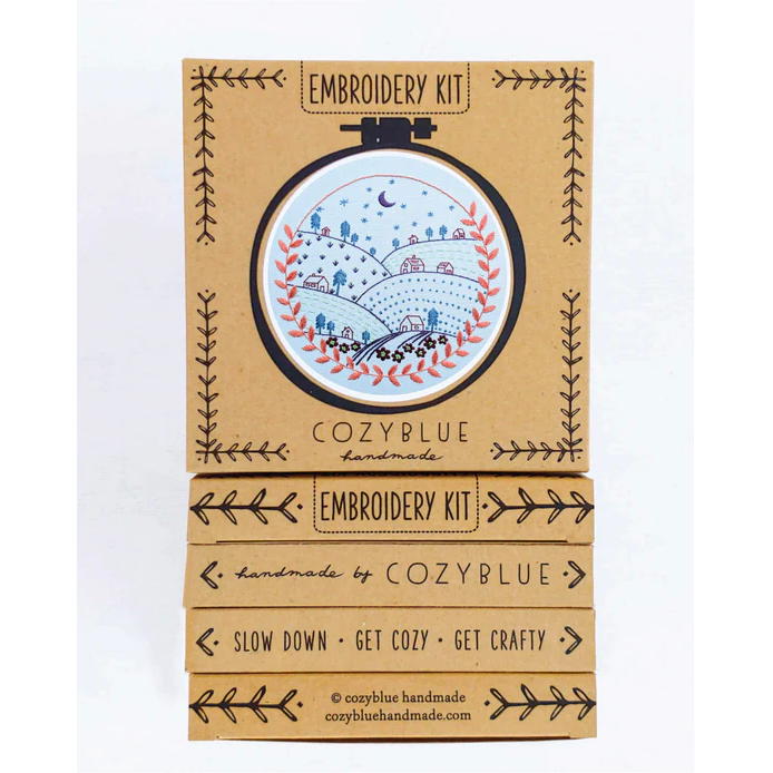 DIY Rolling Hills Embroidery Kit - CozyBlue Handmade