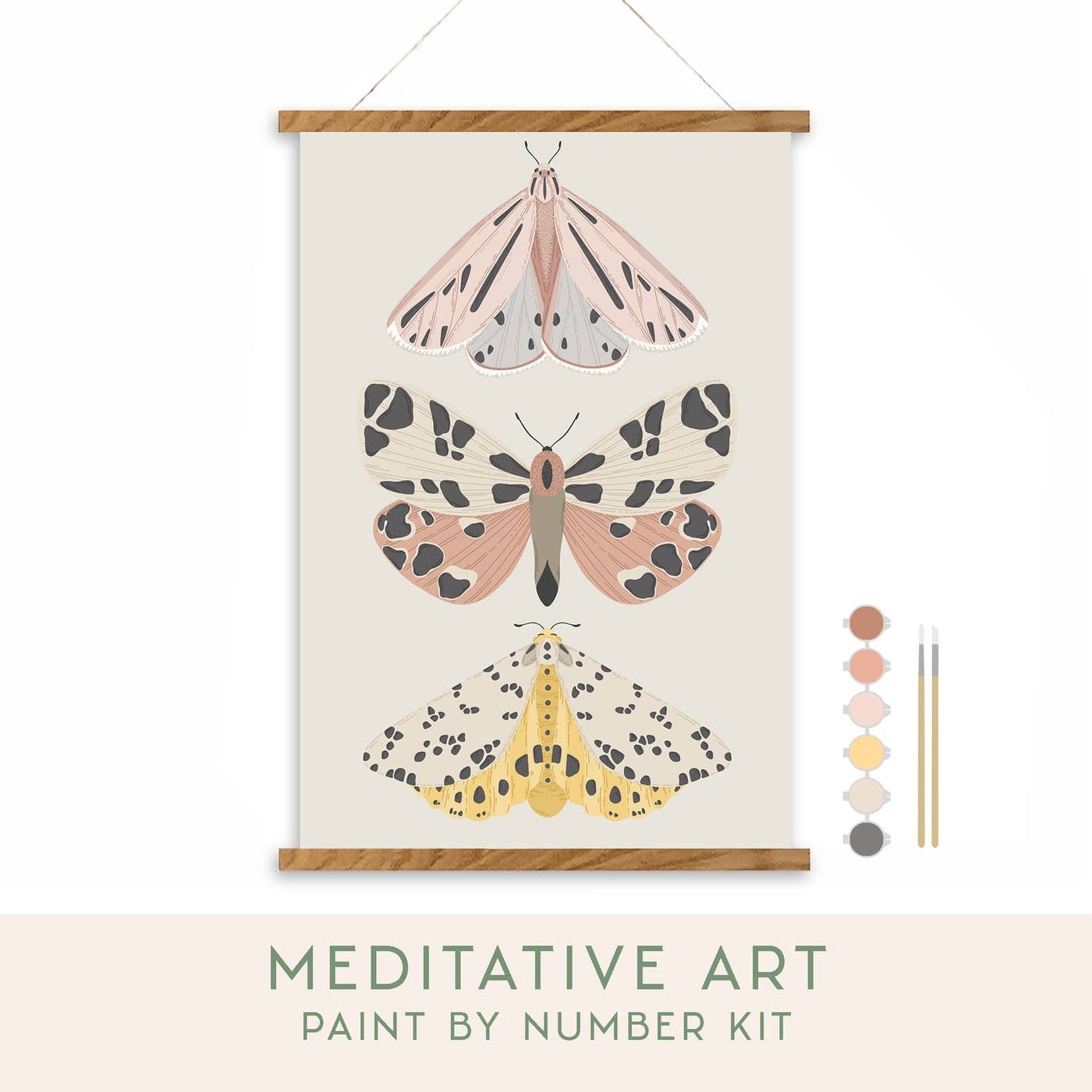 Vintage Butterflies Meditative Art Paint-by-Number Kit