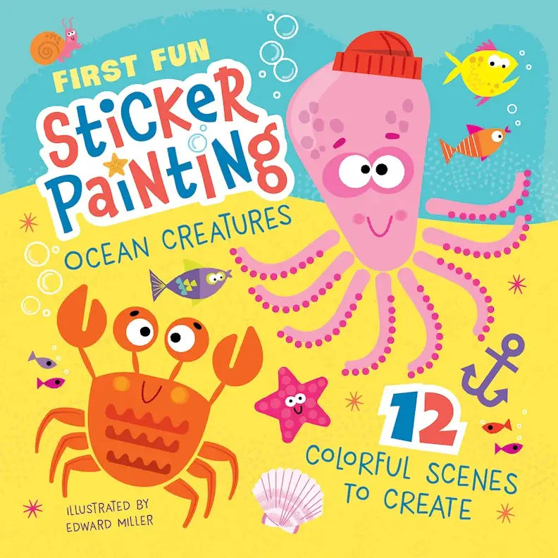 First Fun Sticker Painting - Ocean Creatures Book