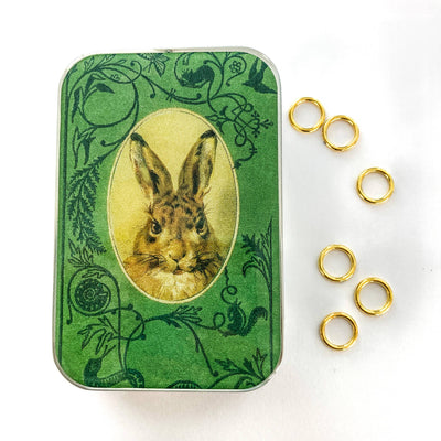 Firefly Notes - Bunny notions tin, stitch marker tin: Large