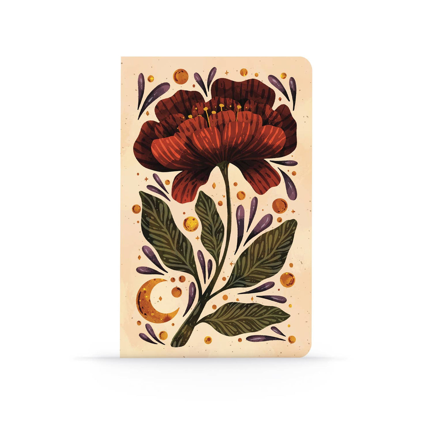 Denik - Burgundy Bloom Layflat Notebook