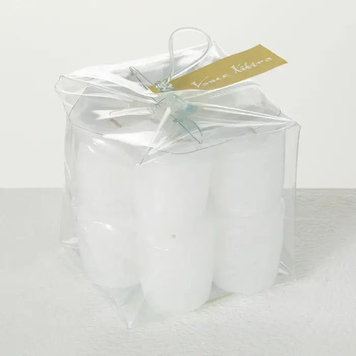 White Timber Votives Set of 12