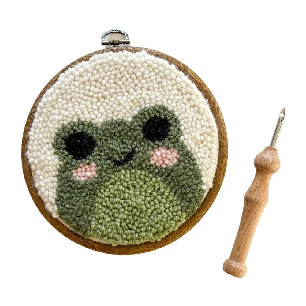 The Urban Acres Punch Needle Kit - Frog