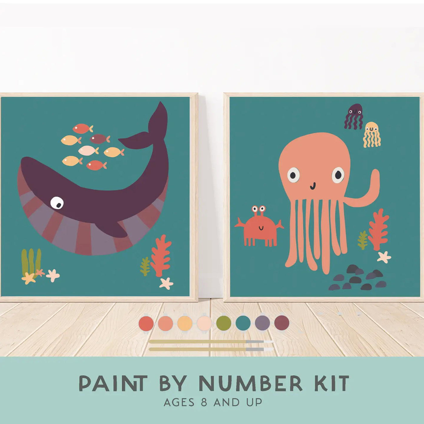 Ocean Animals Paint-by-Number Kit for Kids