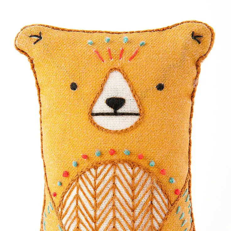 DIY Embroidered Doll Kit Bear- Kiriki Press