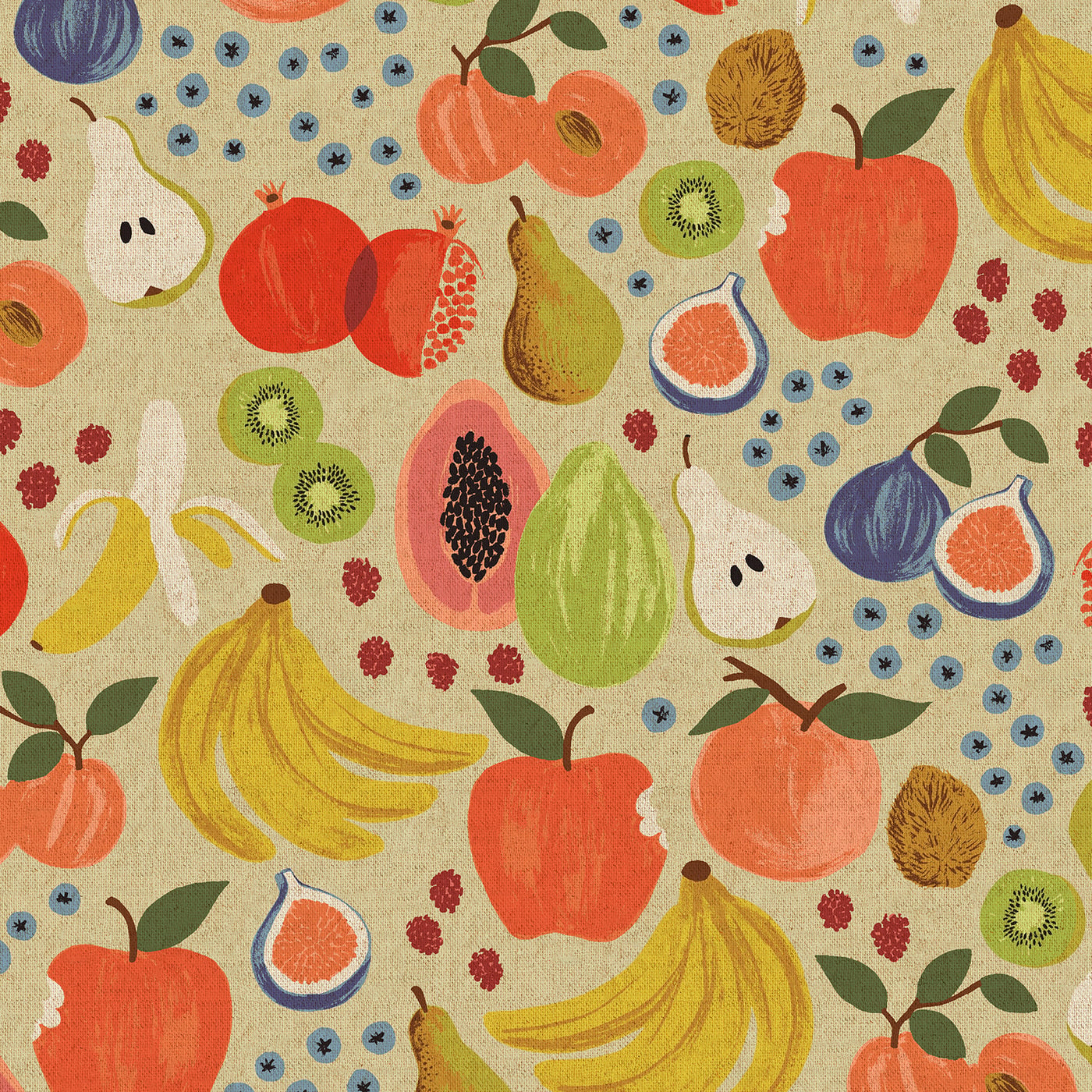 Orchard Fruit Stand Cream Canvas RP1200-CR5C