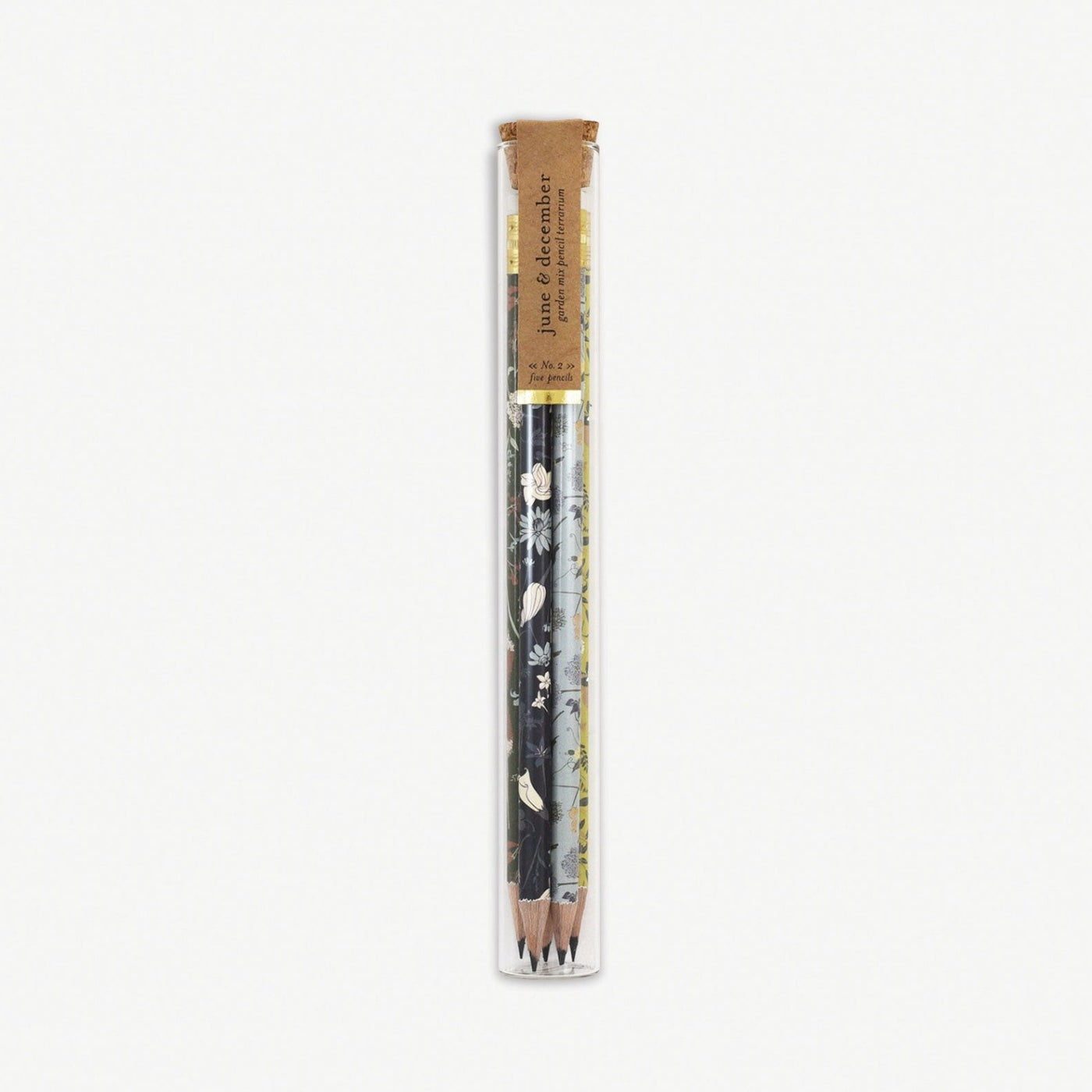 Garden Mix Pencil Terrarium, set of 5 pencils - June & December