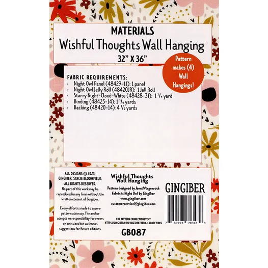 Wishful Thoughts Wall Hanging by Gingerber