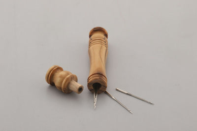 Olive Wood Needle Case