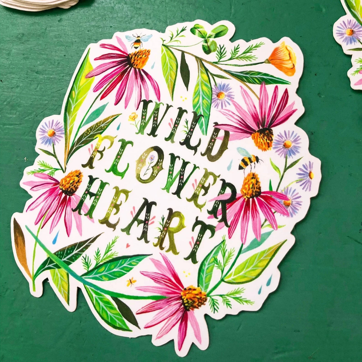 Katie Daisy Wildflower Heart Sticker