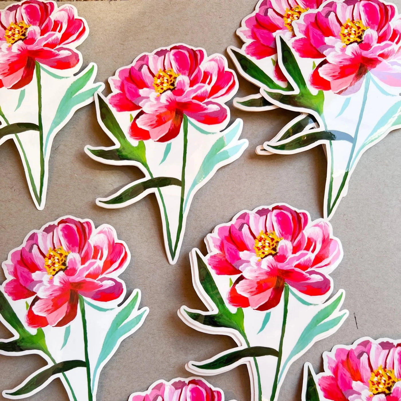 Katie Daisy Peony Sticker