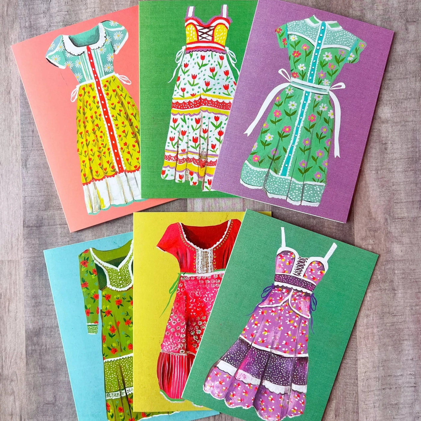 Katie Daisy Prairie Dress Notecard Set -Blank