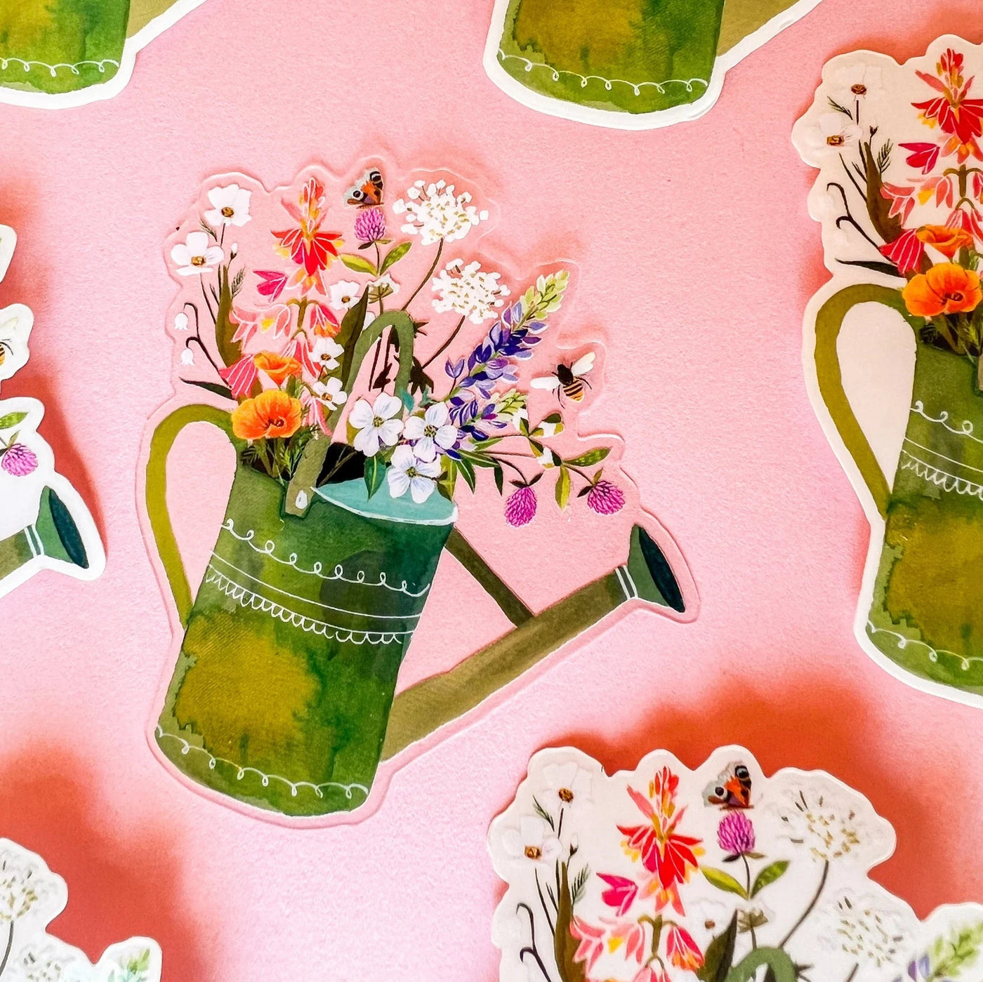 Katie Daisy Watering Can Sticker