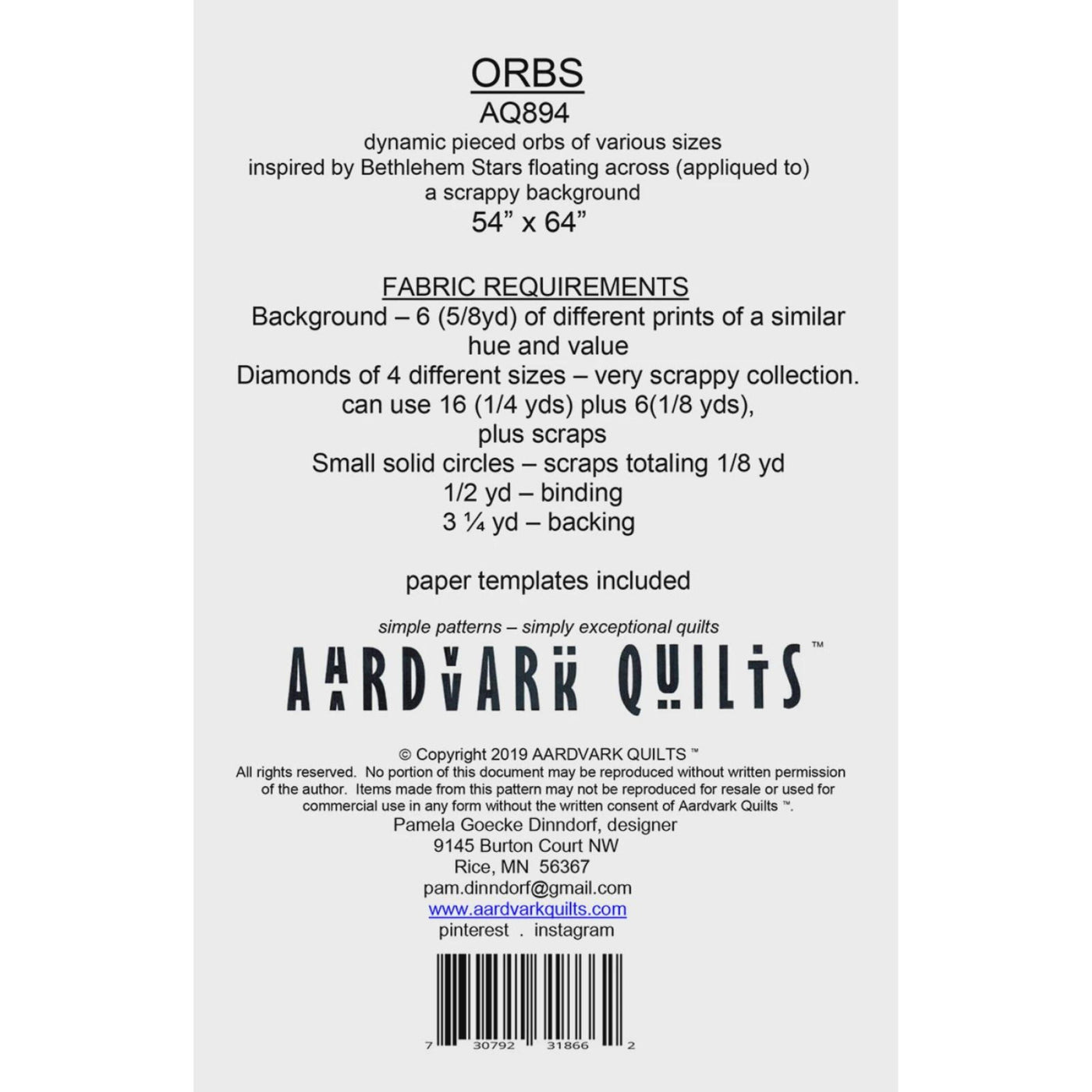 Orbs Quilt Pattern