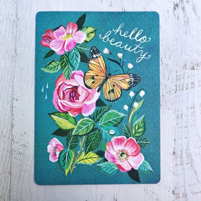 Hello Beauty Friendship Card by Katie Daisy