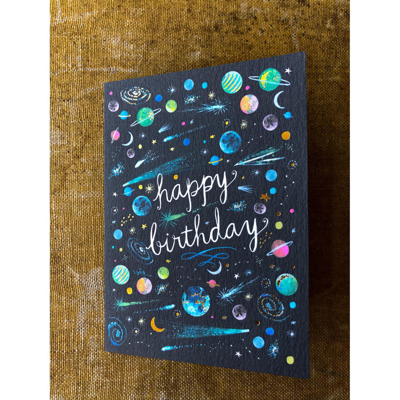 Space Birthday Card by Katie Daisy