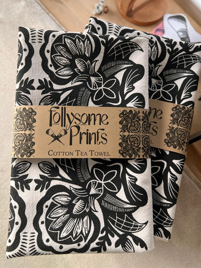 Follysome Prints - Rosemaling Cotton Tea Towel
