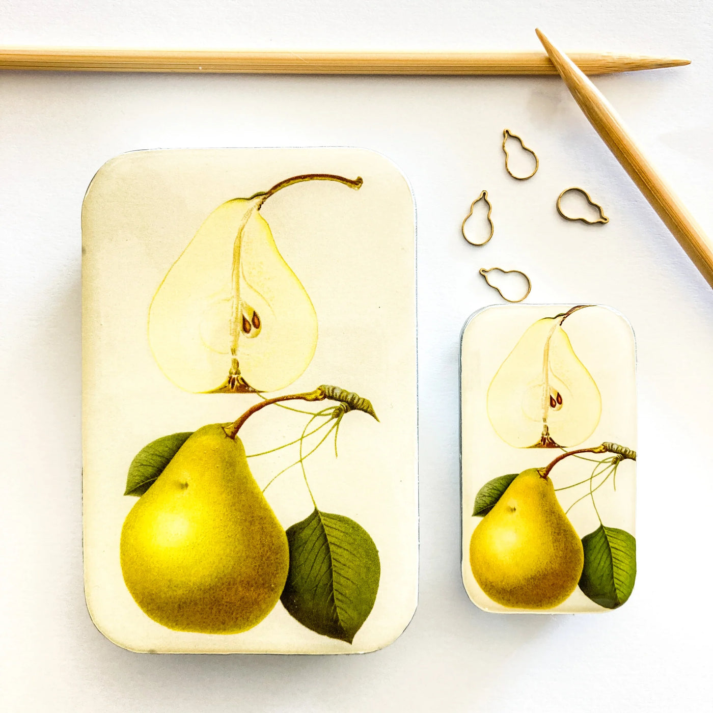 Firefly Notes - Botanical Pear, Knitting Notions Tin: Small