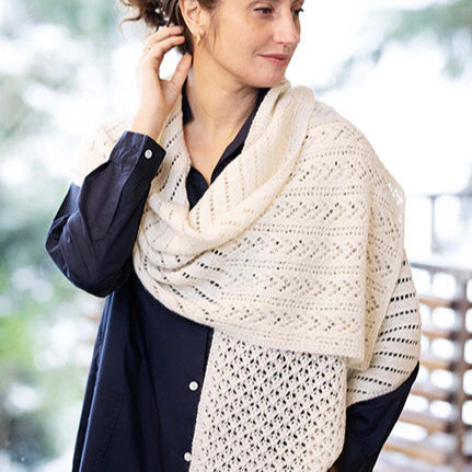 Lace Sampler Scarf Pattern from Churchmouse Classics