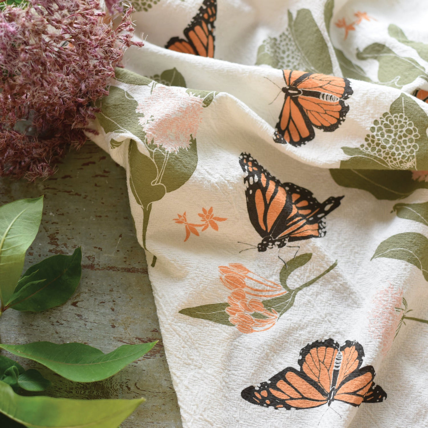 Monarchs + Milkweeds Towel - June & December