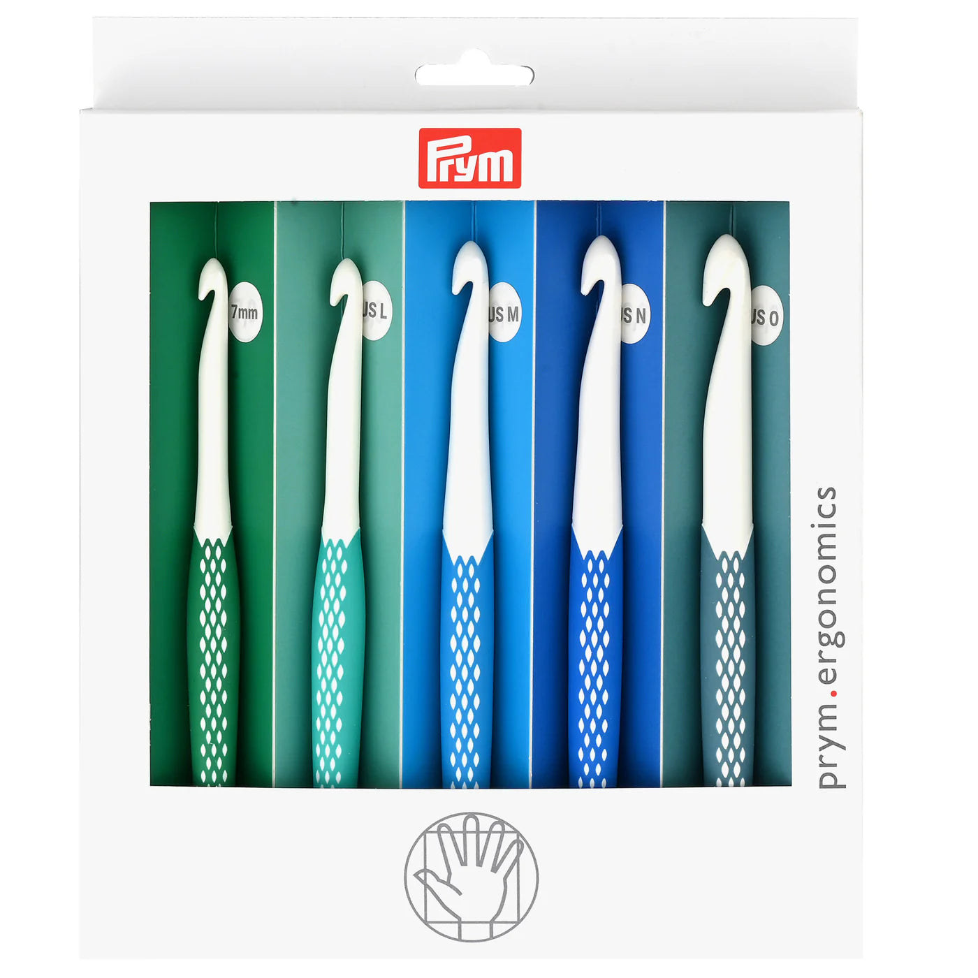 Prym Crochet Hook Set -7mm,L,M,N,O