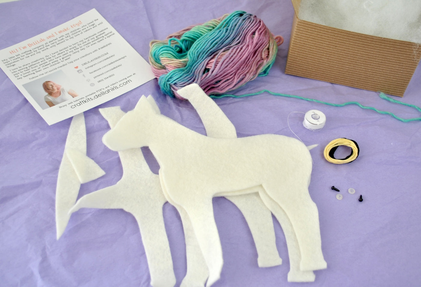 Delilah Iris Designs - Pastel Rainbow Unicorn Kit