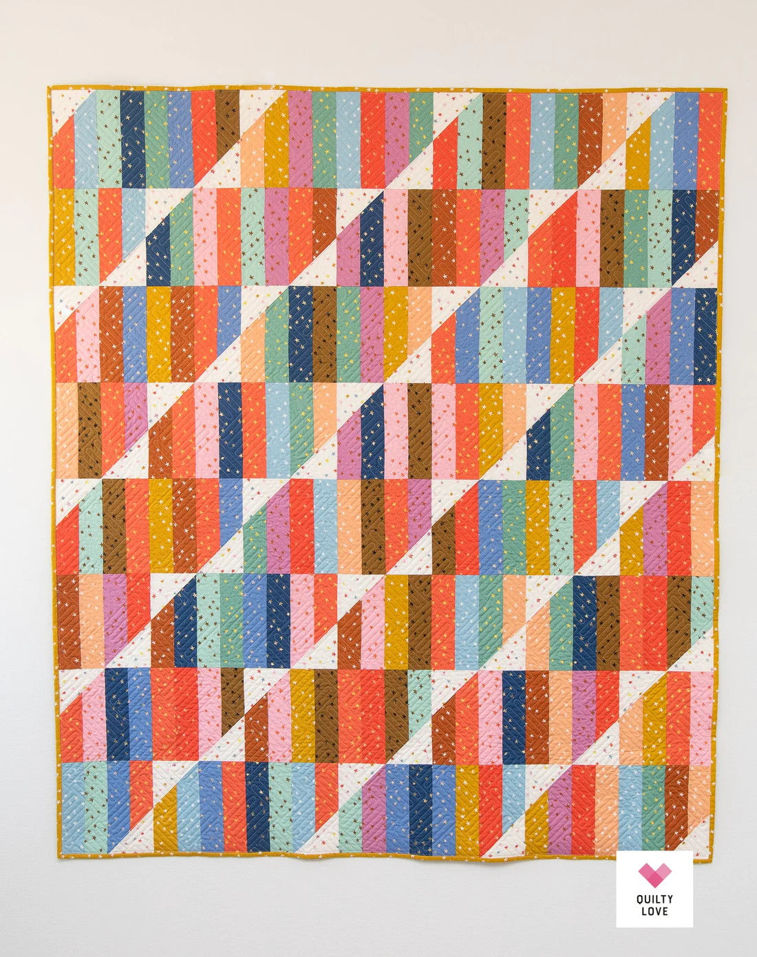 Happy Stripes Quilt Pattern by Quilty Love