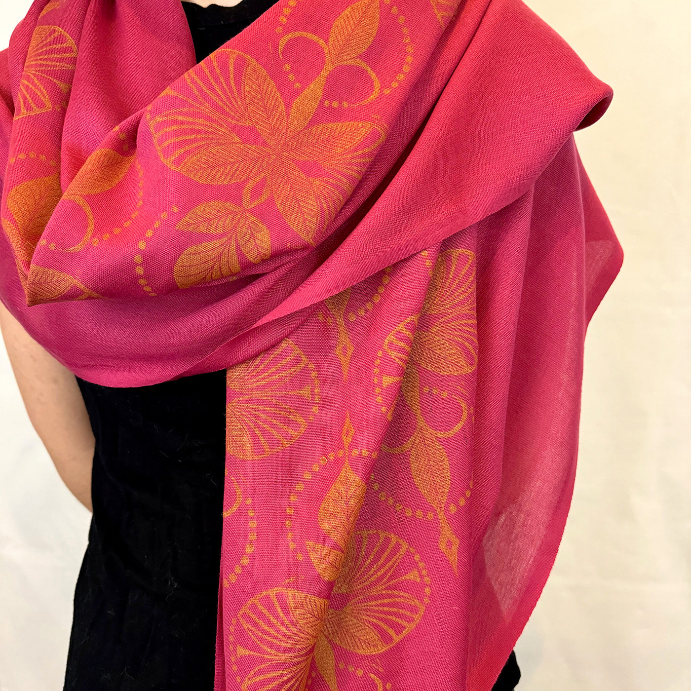 Ornamental Hand Printed Shawl - Valori Wells