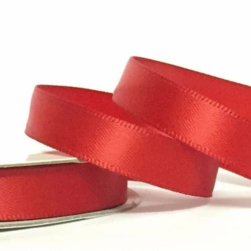 Ribbon Satin Cotton 9mm Red