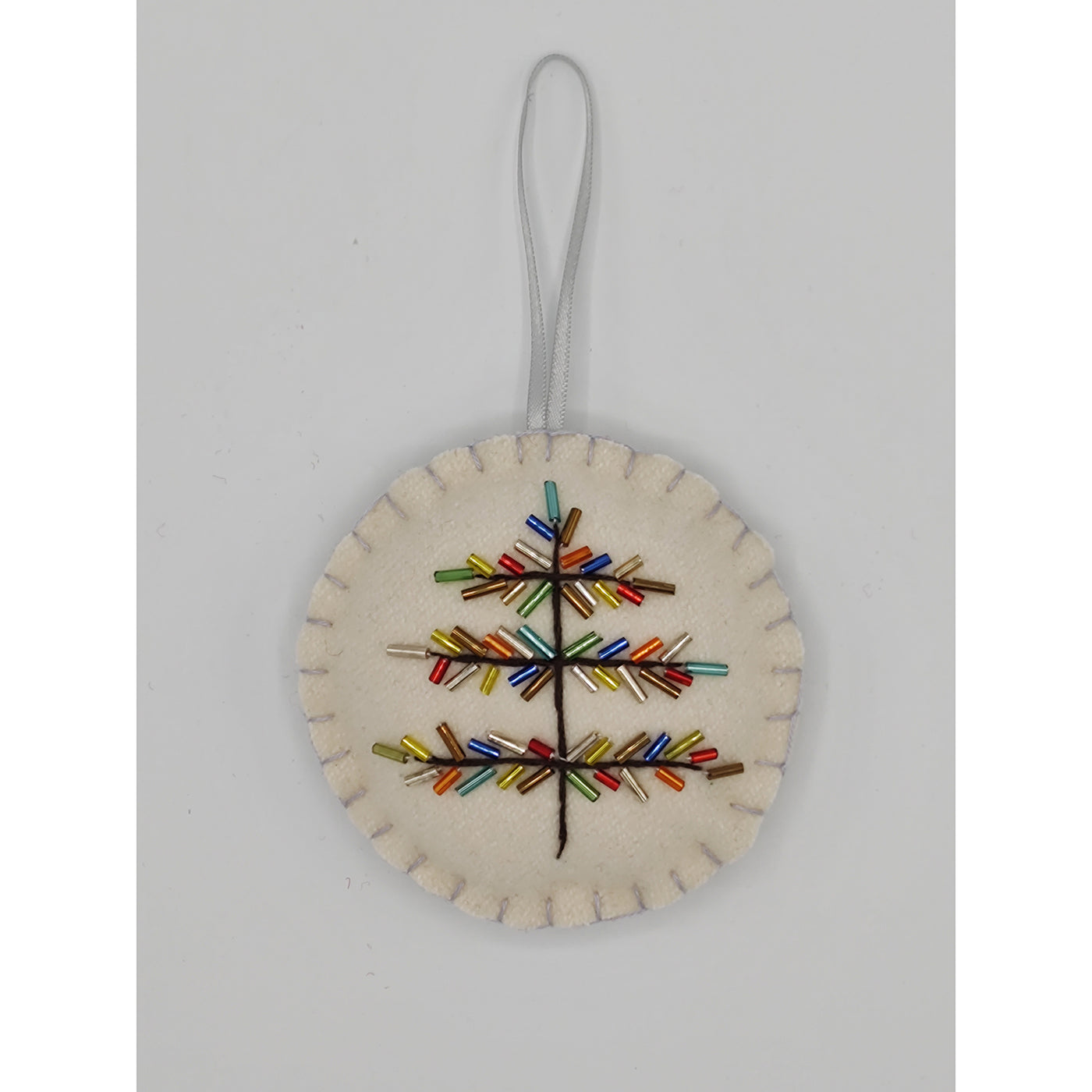 Wool Round Ornament - Cream Tree - Employee Boutique