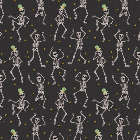 Halloween Skeletons from RJR Fabrics RP 1301-BK1M