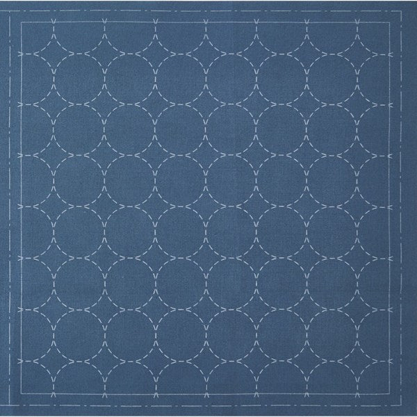 Sashiko Pre-Printed Cloth Juji-Tsunagi - Blue