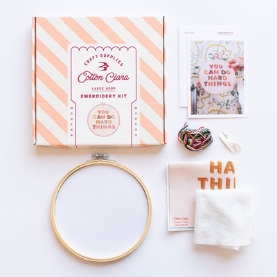 Cotton Clara - You Can Do Hard Things Embroidery Hoop Kit