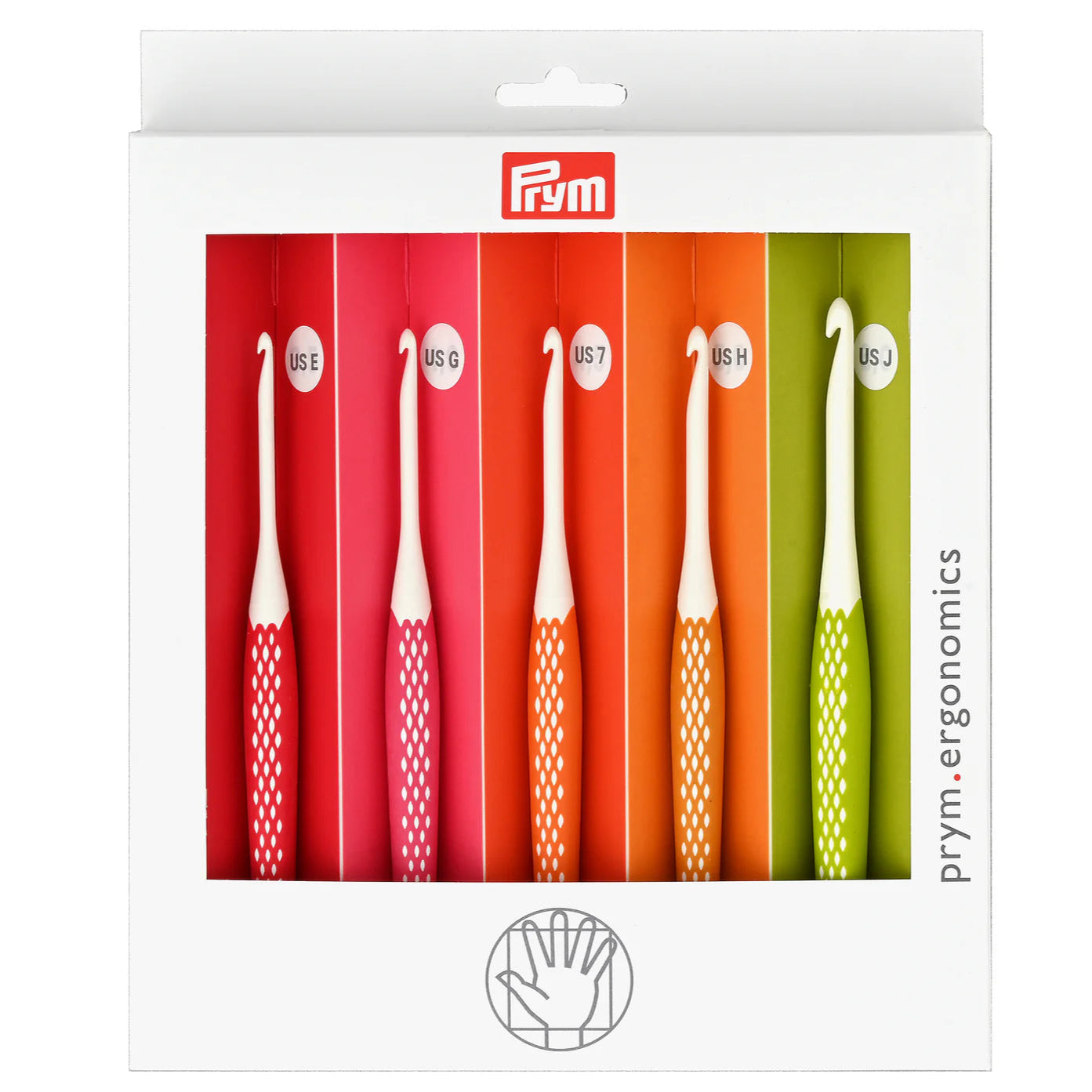 Prym Crochet Hook Set -E,G,7,H,J