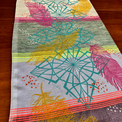 Feathers 2 Hand Printed Table Runner - Valori Wells