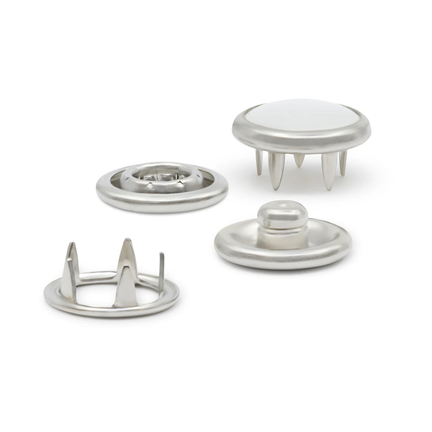 Pearl Snap Fastener White 12ct